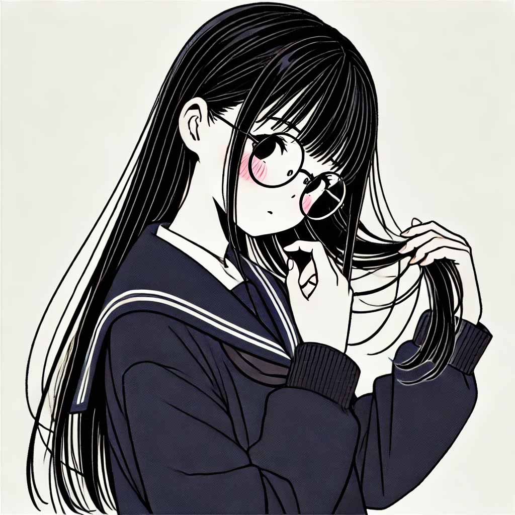 話しかけたいけど照れている中学生女子