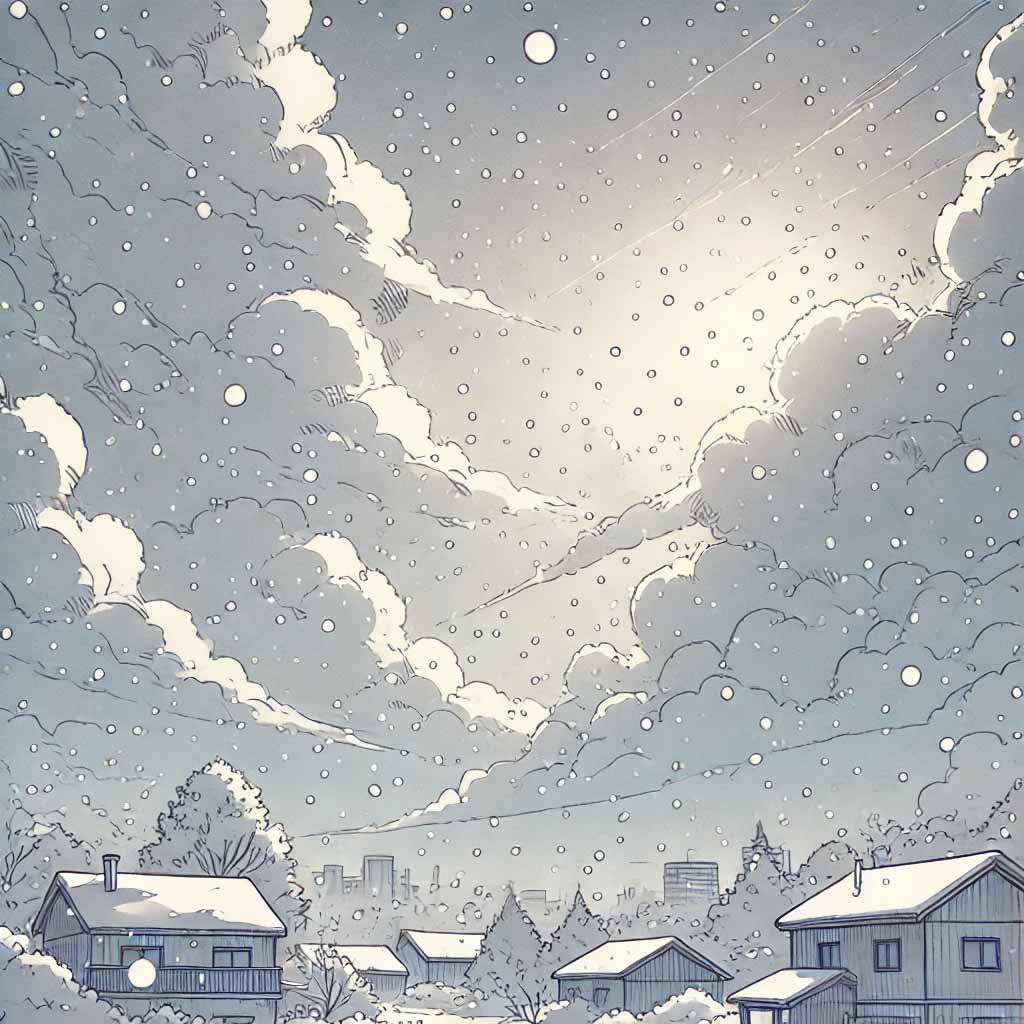 雪が降った風景