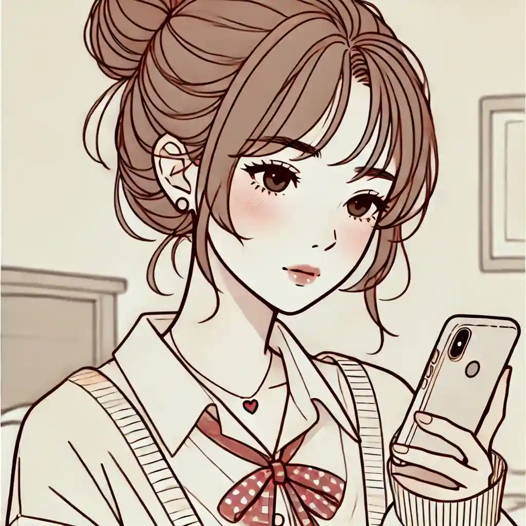 LINEを気にする女子