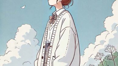 天気を考えている女の子