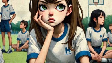 運動音痴で不機嫌な中学生女子