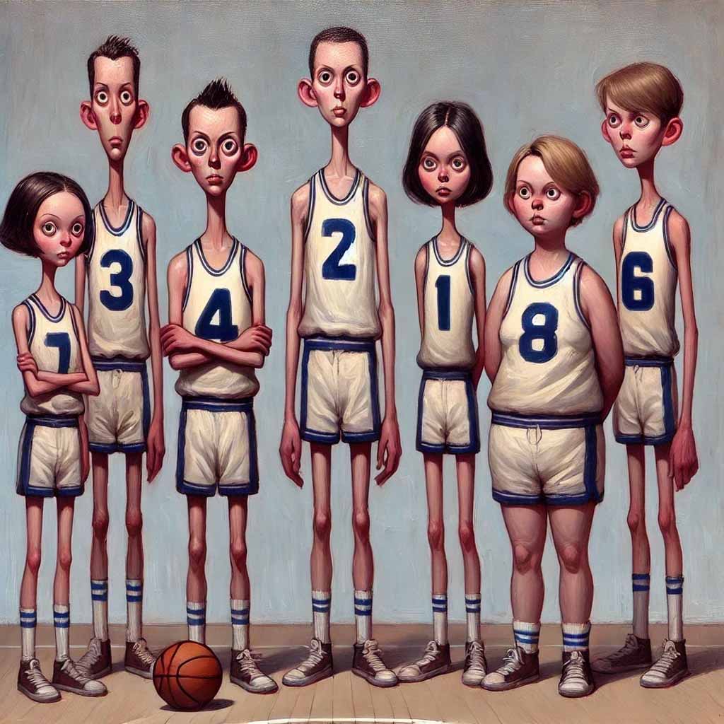 いかにも運動音痴っぽいバスケチーム