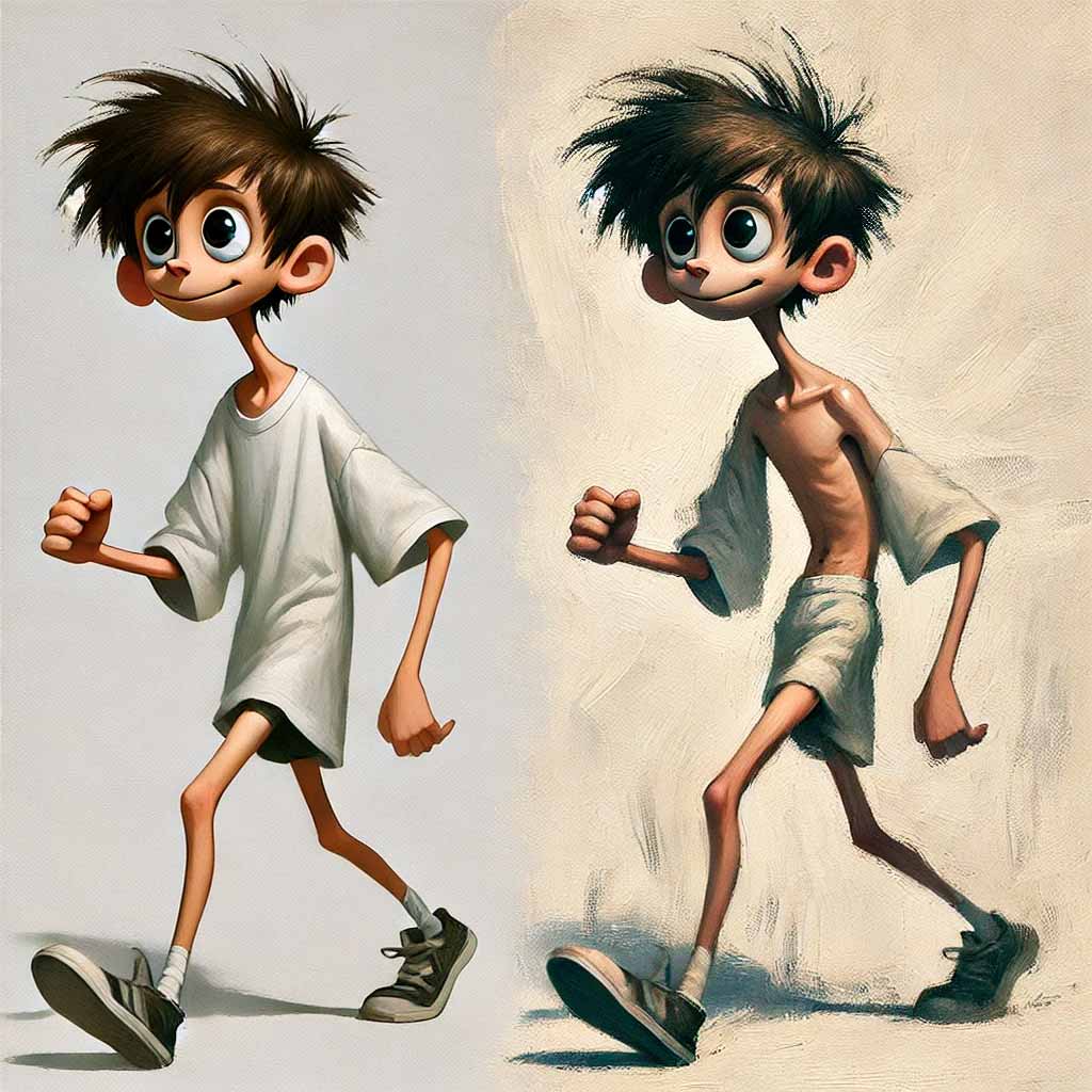 だんだん体がうまく動くようになってきた中学生男子