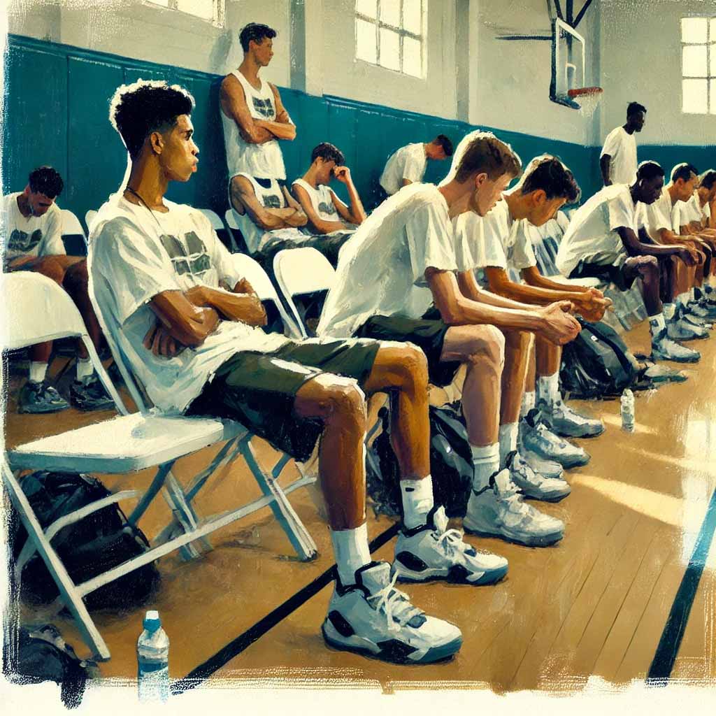 バスケ部のベンチ