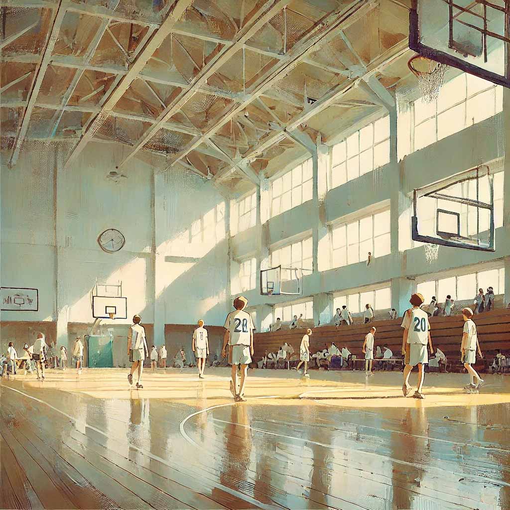 バスケ部の練習風景