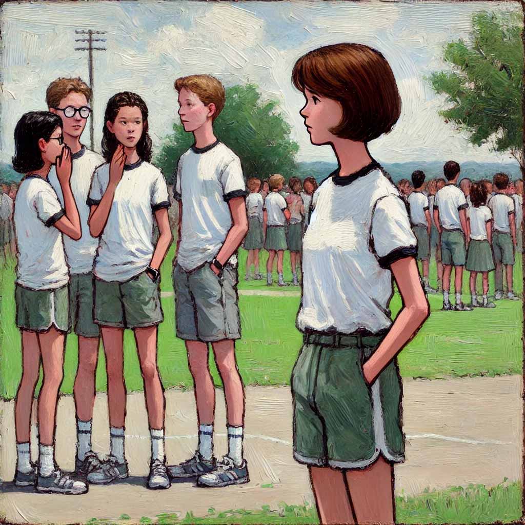 悪口を言われている中学生女子