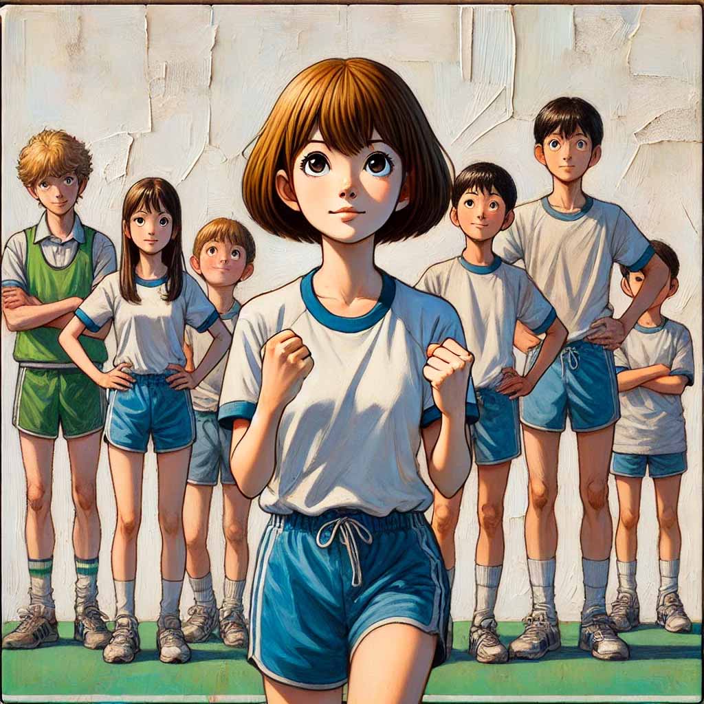 私頑張るねと伝える運動音痴女子