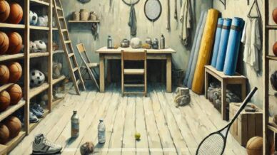 色々な部活の道具をしまってある用具室