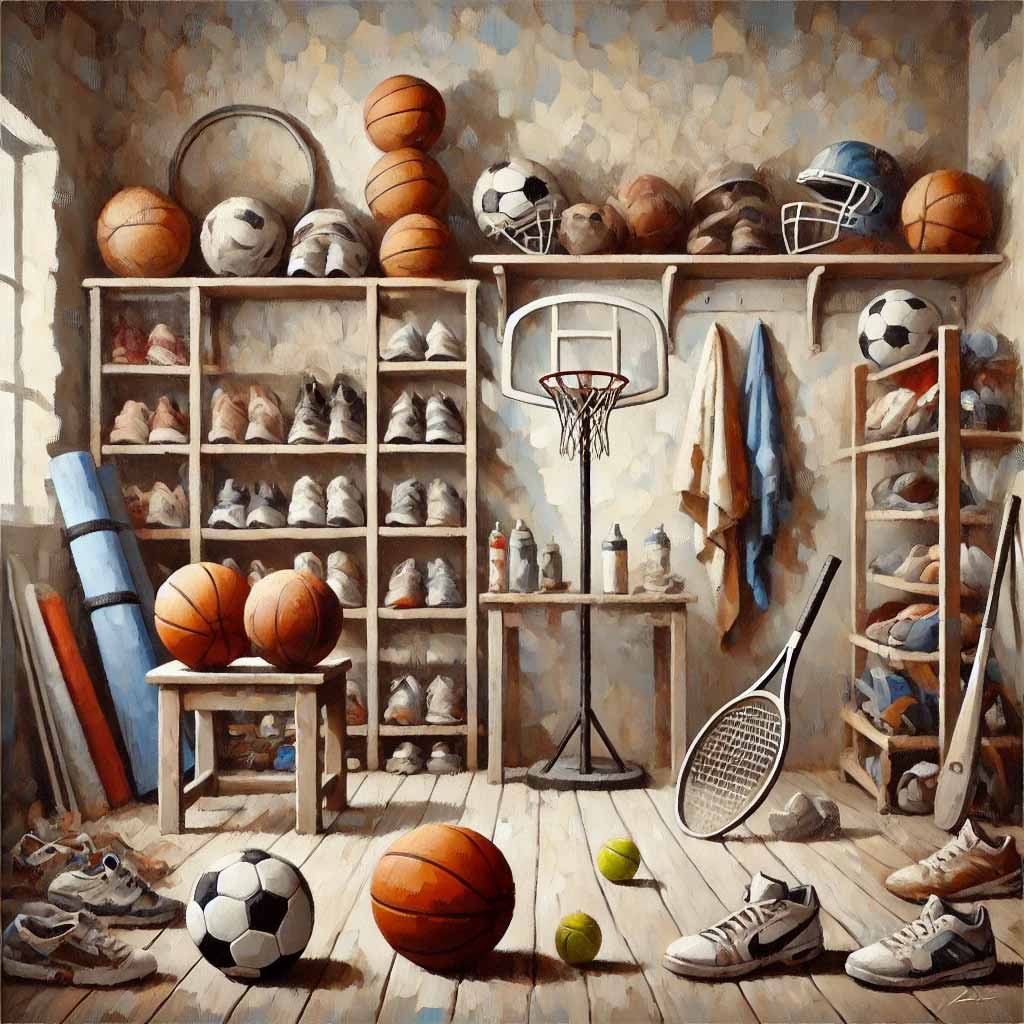 色々な部活の道具をしまってある用具室