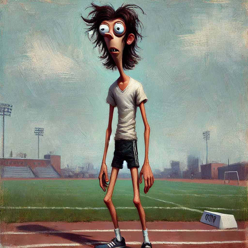 何もできずボーゼンとする運動音痴男子