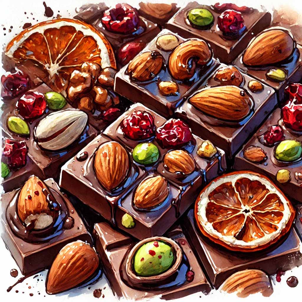 ナッツフルーツ入りチョコ