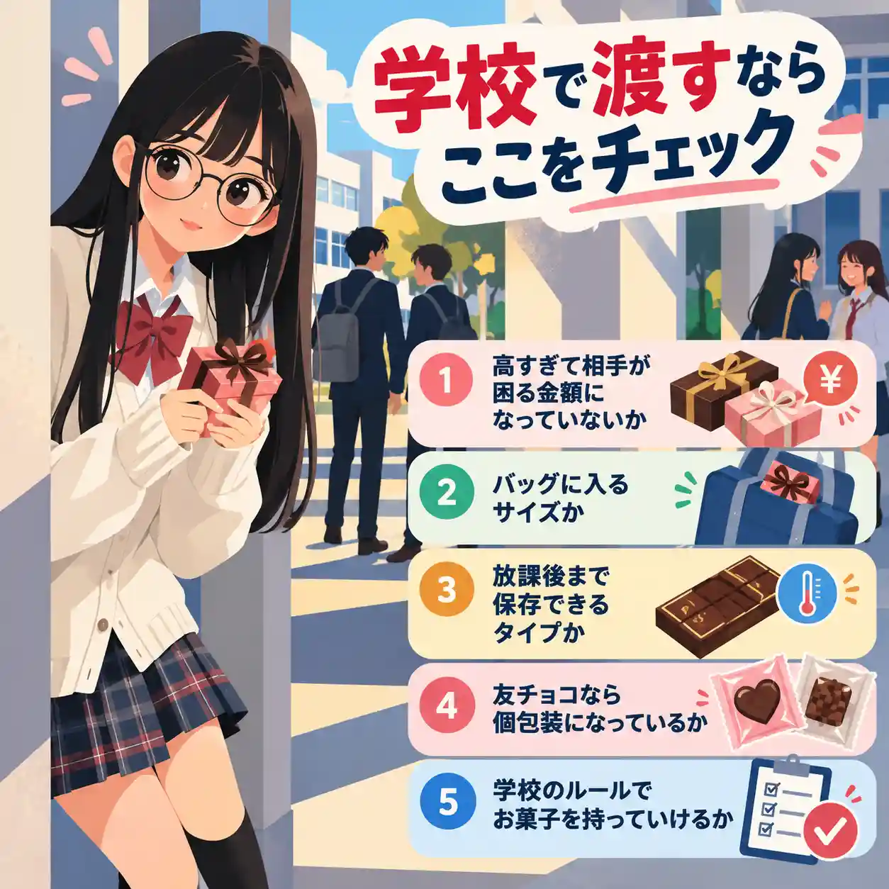 学校で配りやすいチョコが勝つ