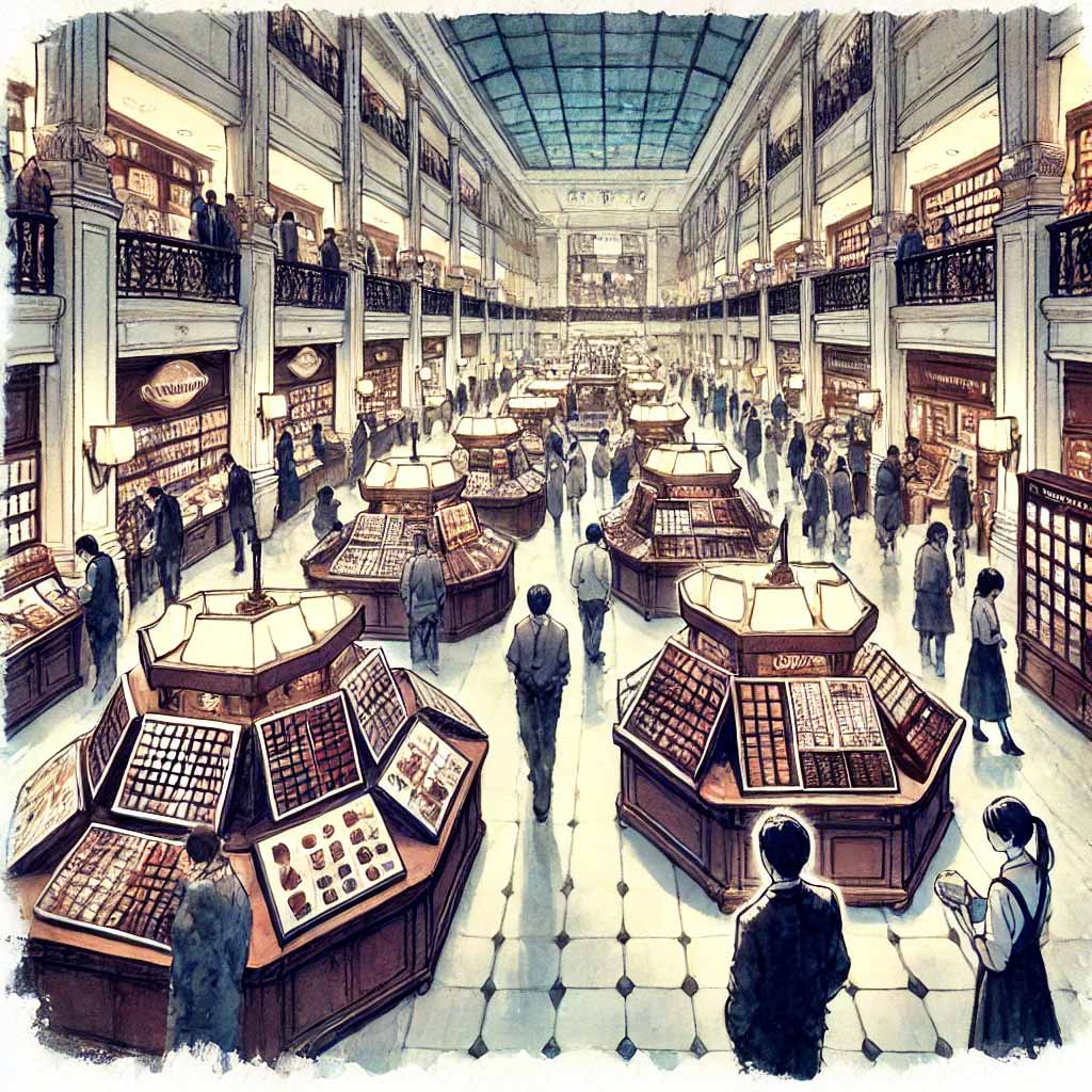 デパートのブランドチョコ売り場