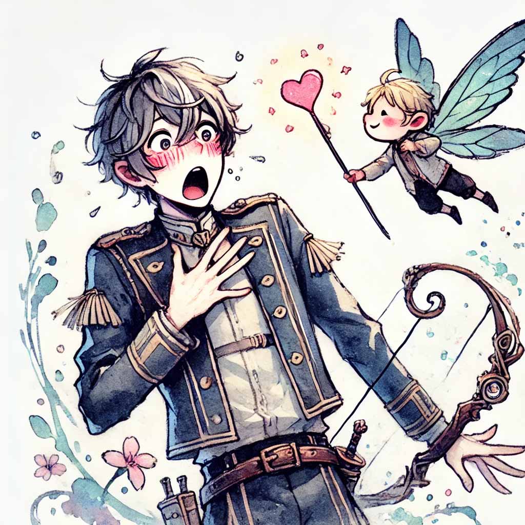 キューピッドに射られた男子