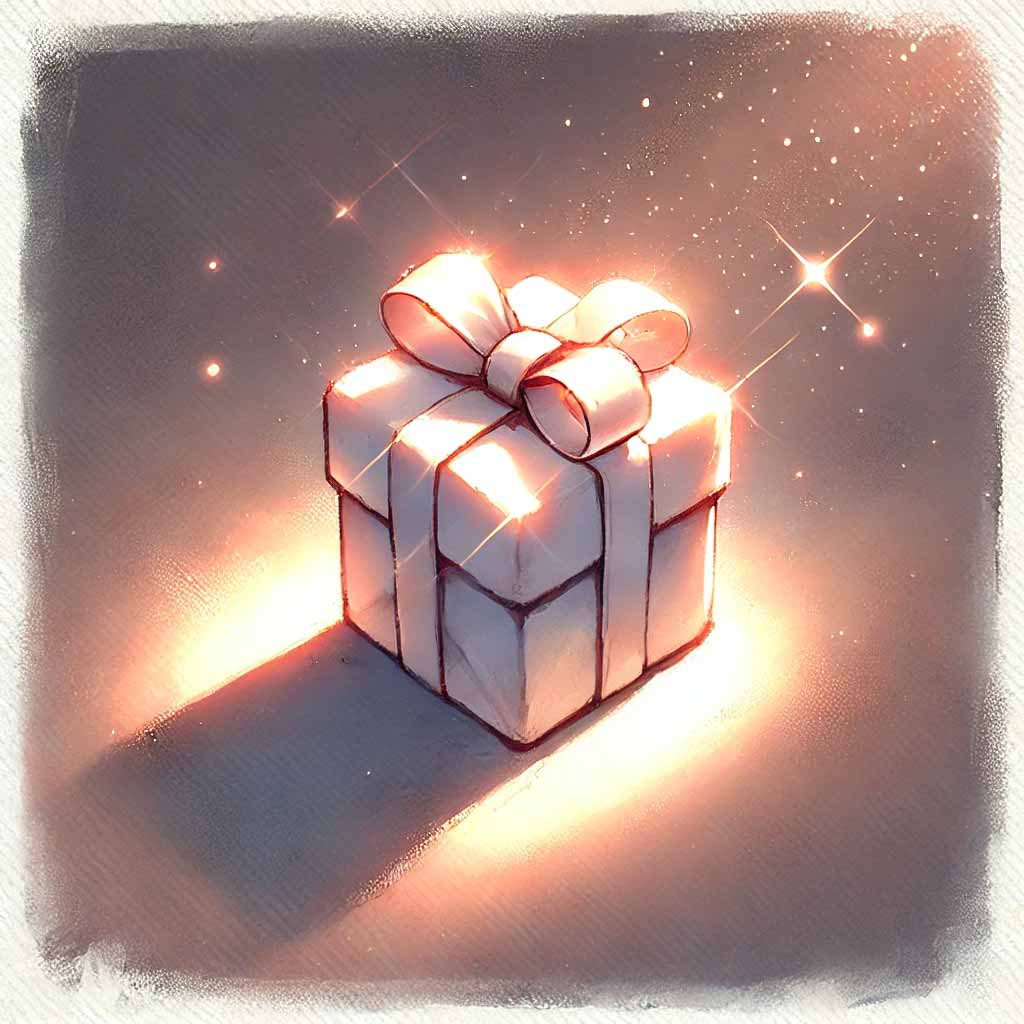 光り輝いている本命チョコ