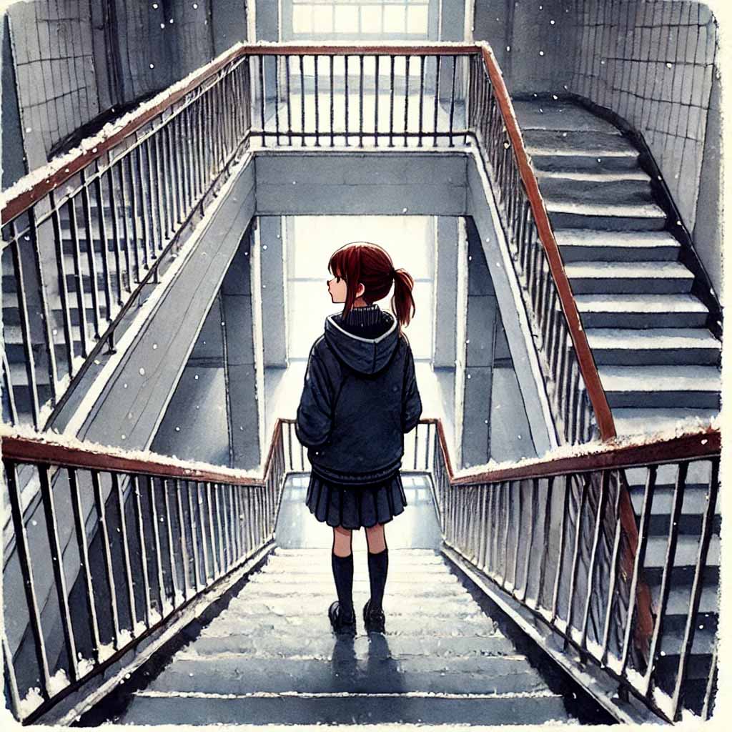 渡せなくて迷っている中学生女子