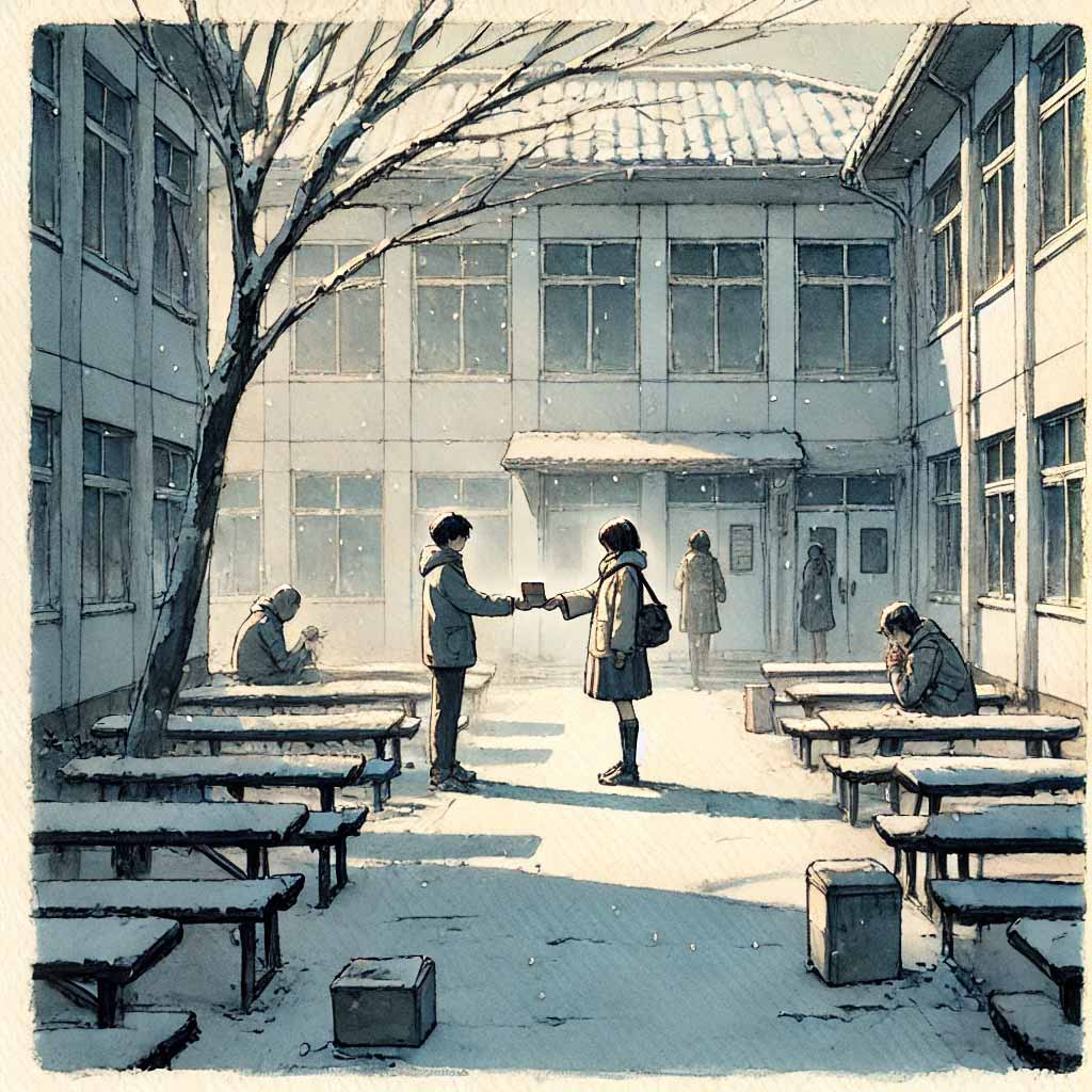 バレンタイン当日　本命チョコをあげる女子