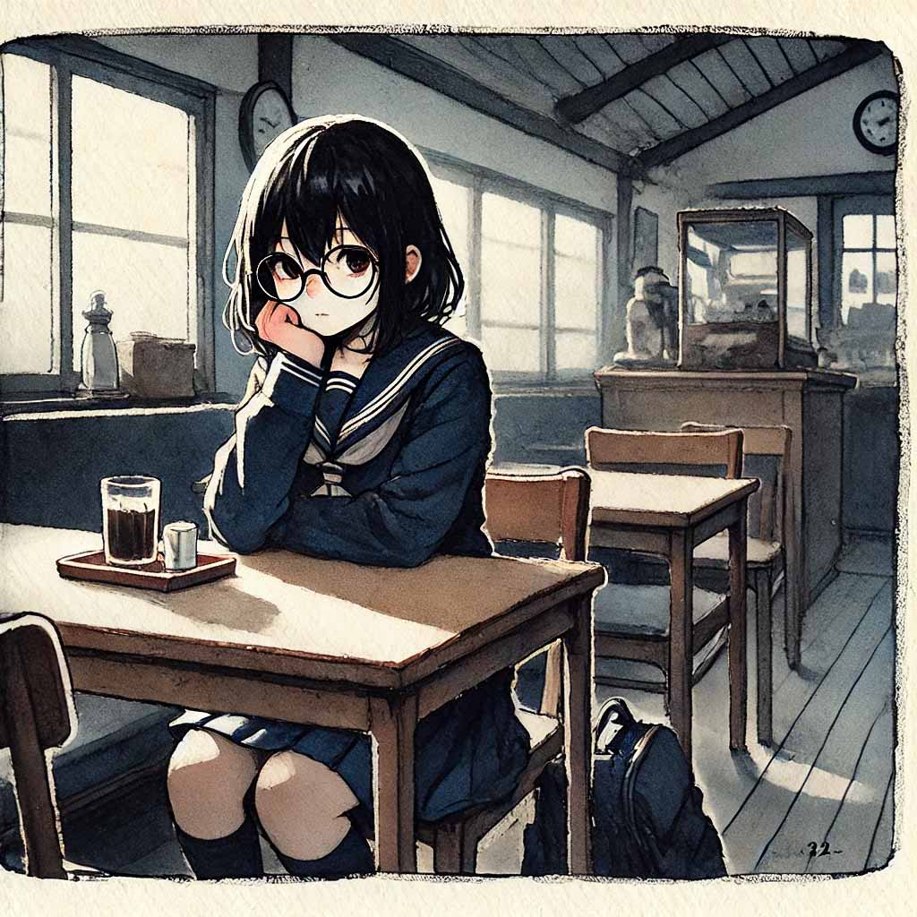 反省している女子