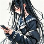 LINEで告白しようとしている女子