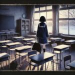 バレンタインを渡せず教室で一人の女子