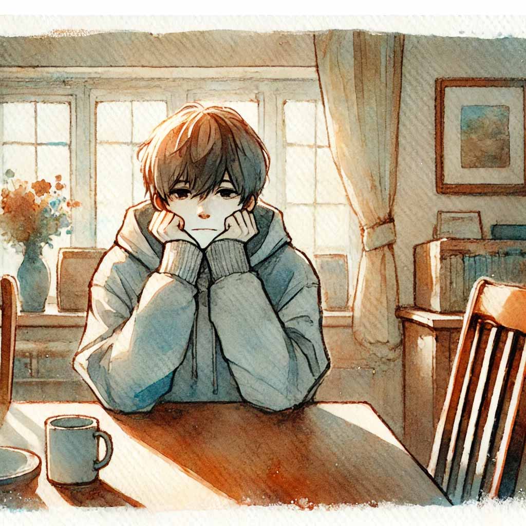 来年のバレンタインを考えている男子中学生