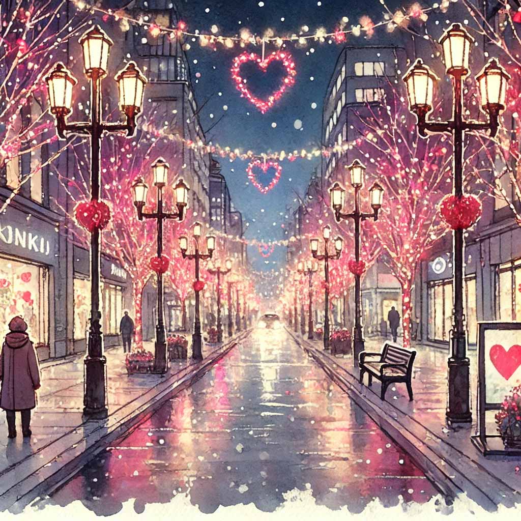 イルミネーションされた街