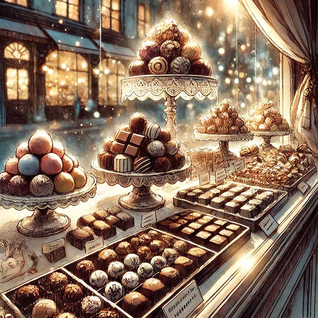ショコラティエのショーウィンドー