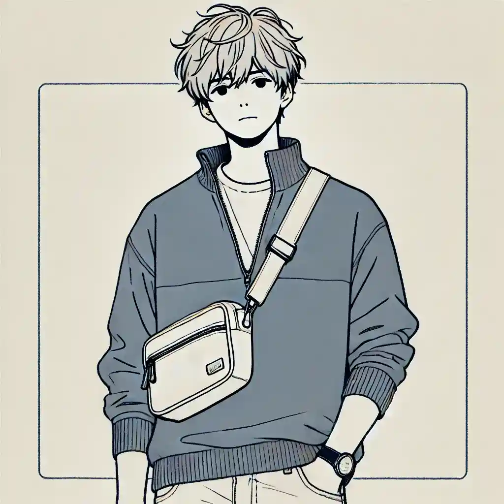 ちょっとぼーっとしている中学生男子