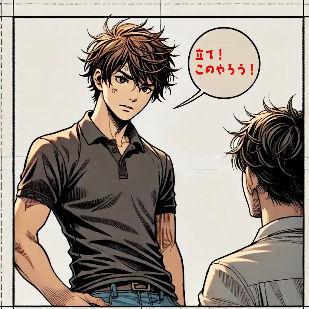 完全に怒った男子