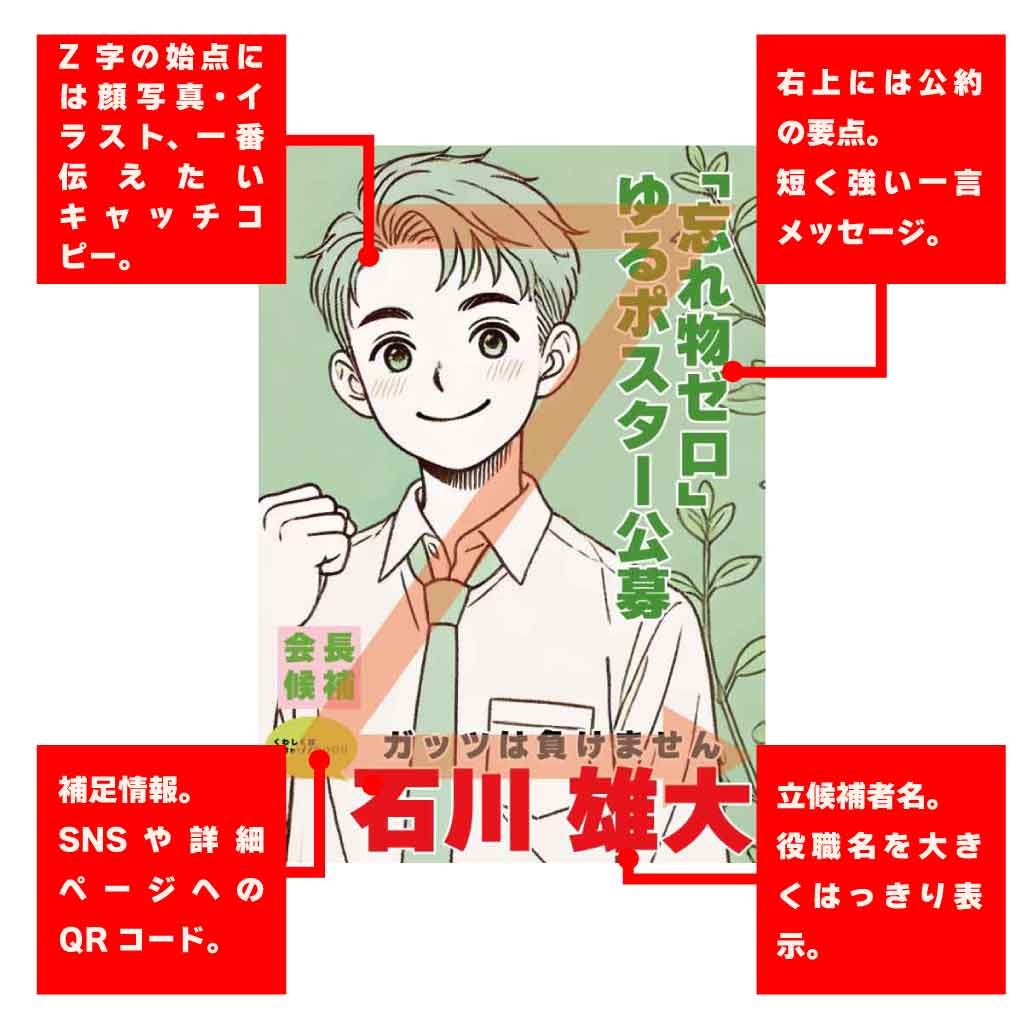 視線の流れに沿ったレイアウト