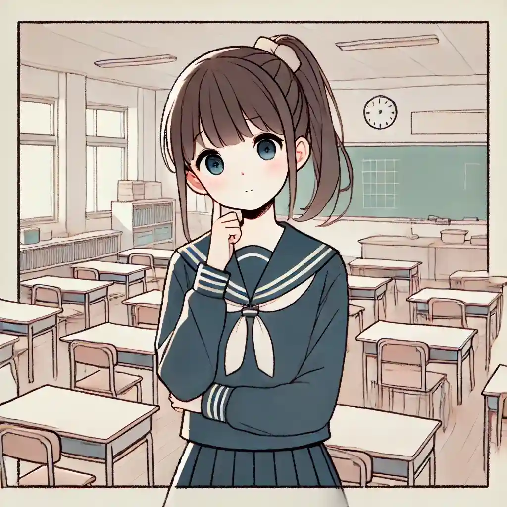 考えている中学生女子