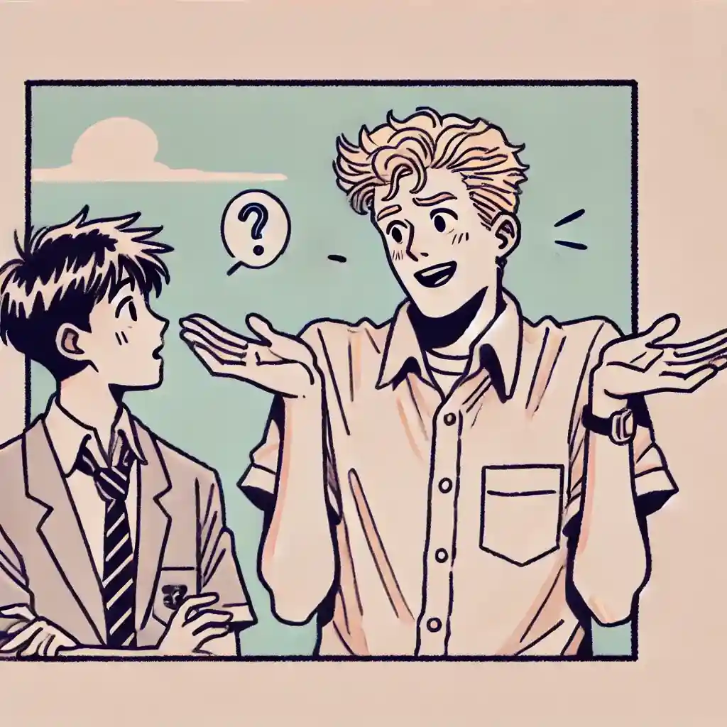 三単現を忘れ呆れられる中学生男子