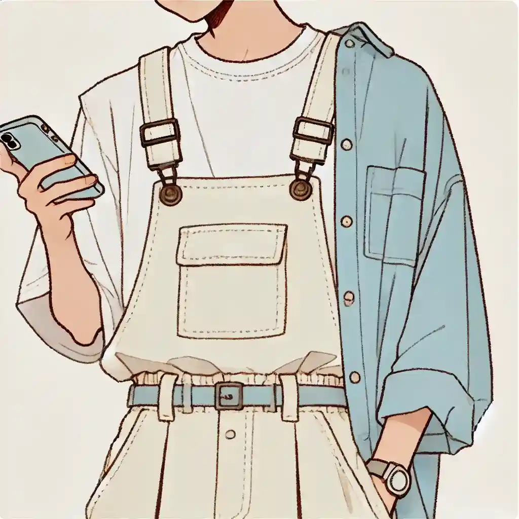 スマホで勉強する中学生男子