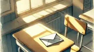 机の上に置かれた手紙