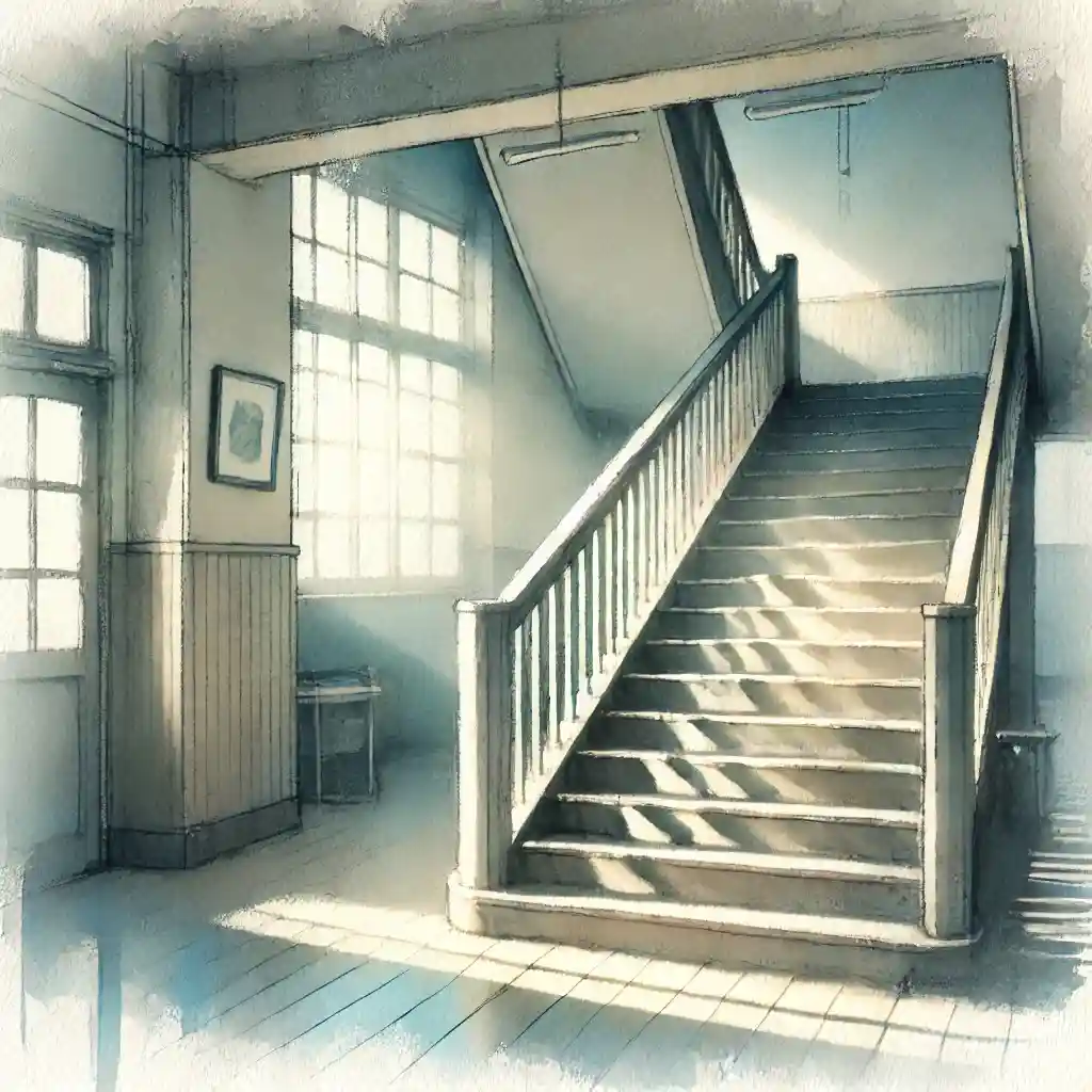 誰もいない階段