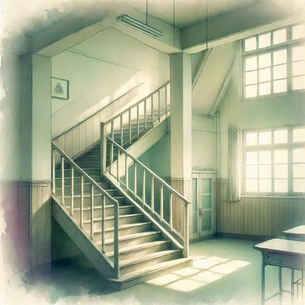 誰もいない階段