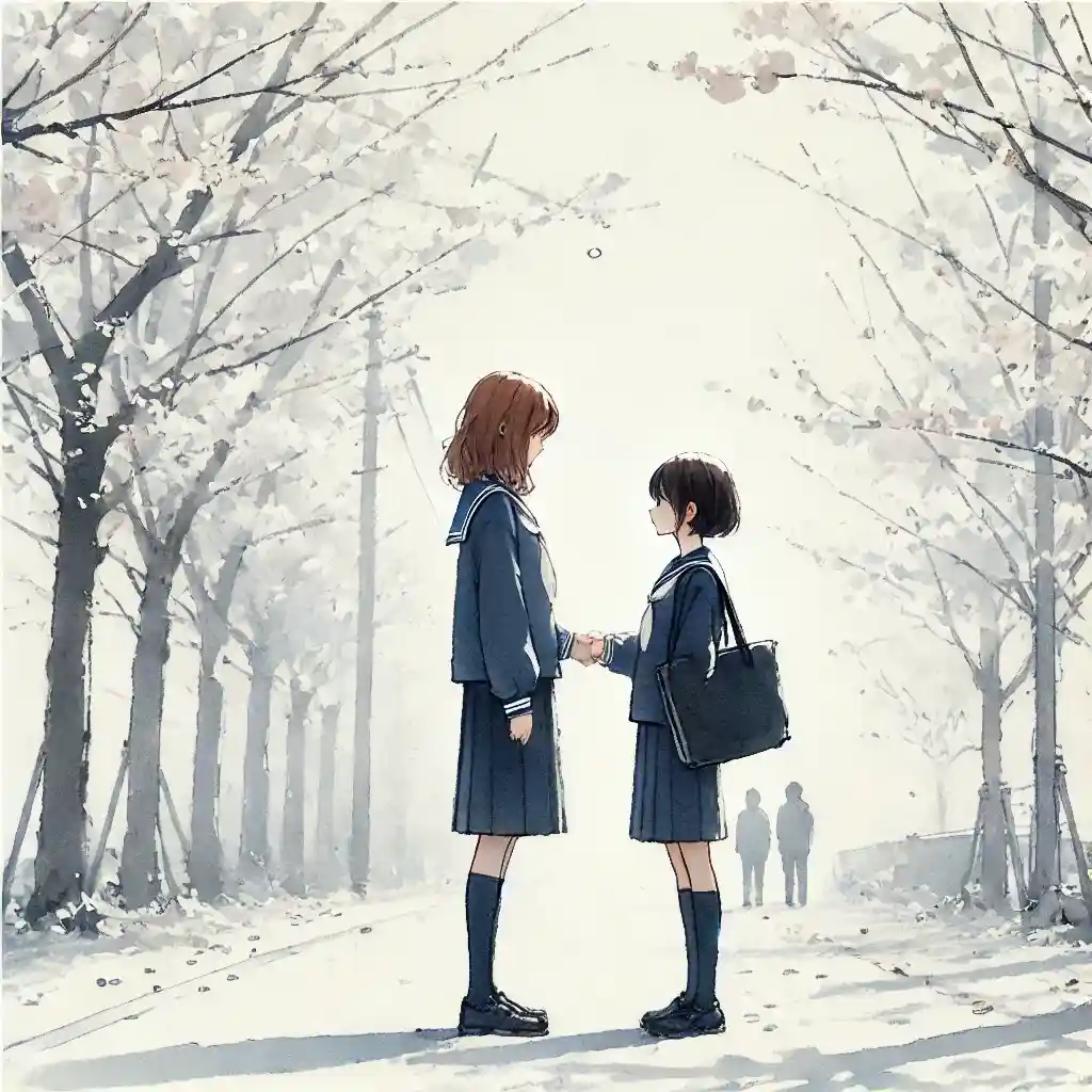 握手して別れた友達