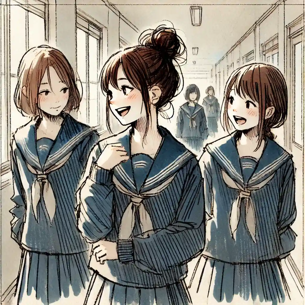 友達と話せている女子