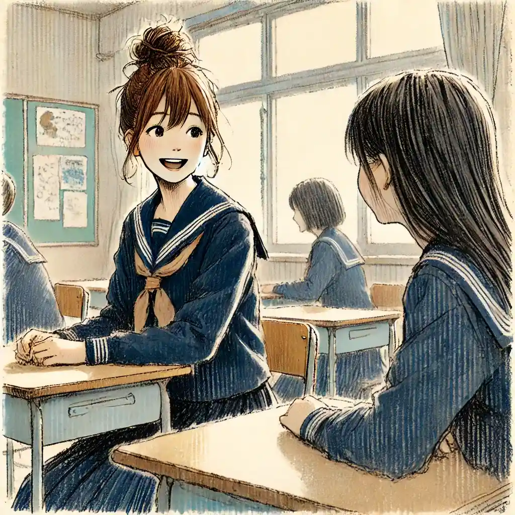 話しかけて楽しく会話できた中学生女子