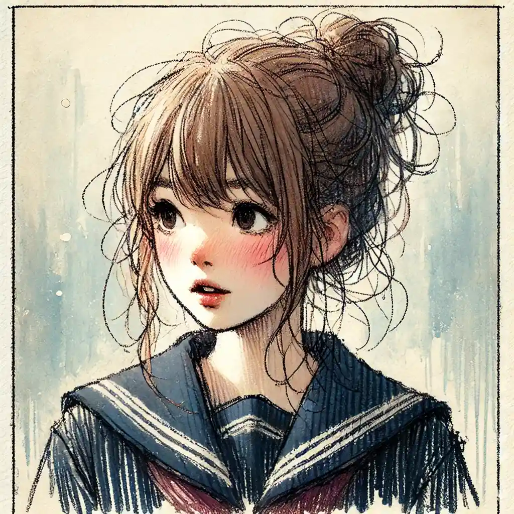 話しかけようとしている中学生女子