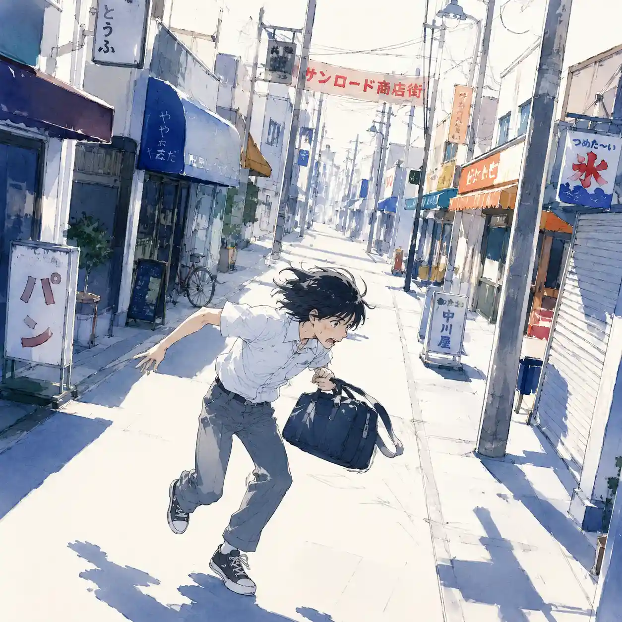 友達から逃げている男子