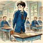 自己紹介をしている中学生男子