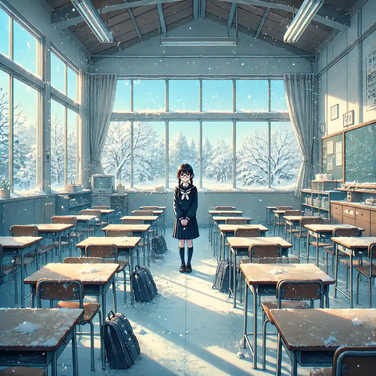 初めてのクラスで心細い女子