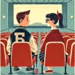 映画館のカップル