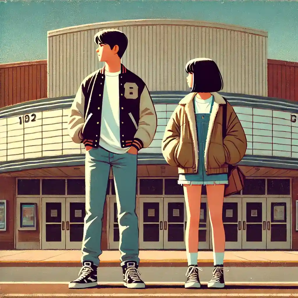 映画デートに行く男女