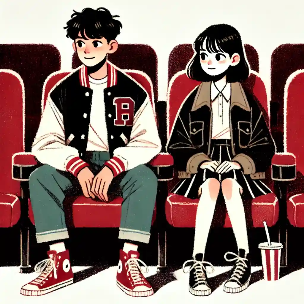 映画を楽しむ男女