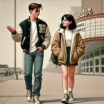 映画に向かう男女