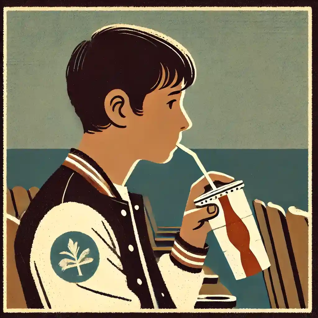 コーラ飲んでる男子