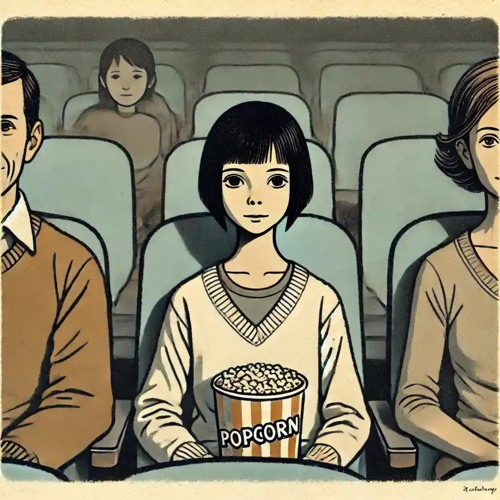 親と映画に行く