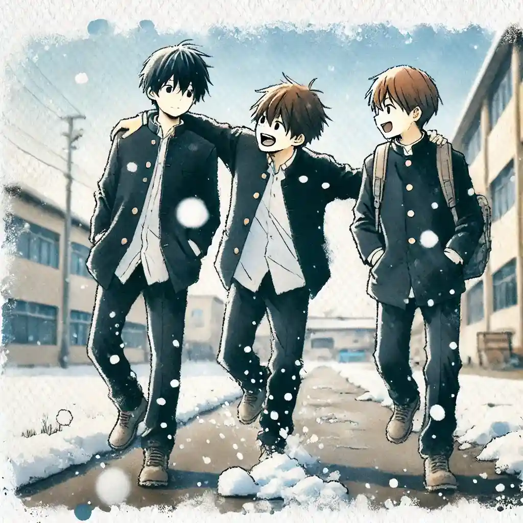 友達と一緒の男子